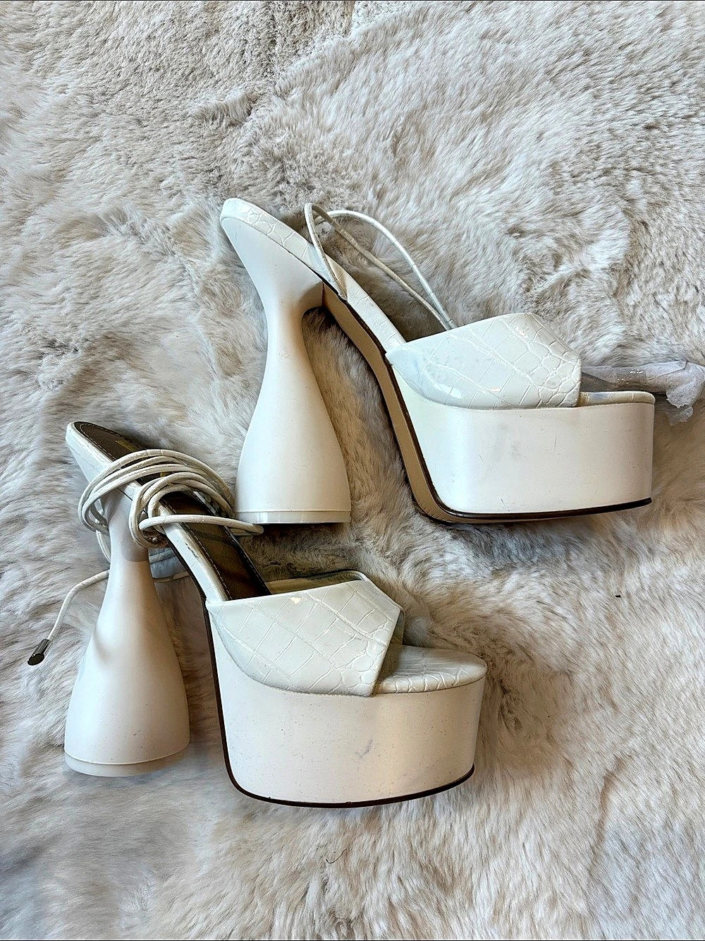 Women's White Platform Heels